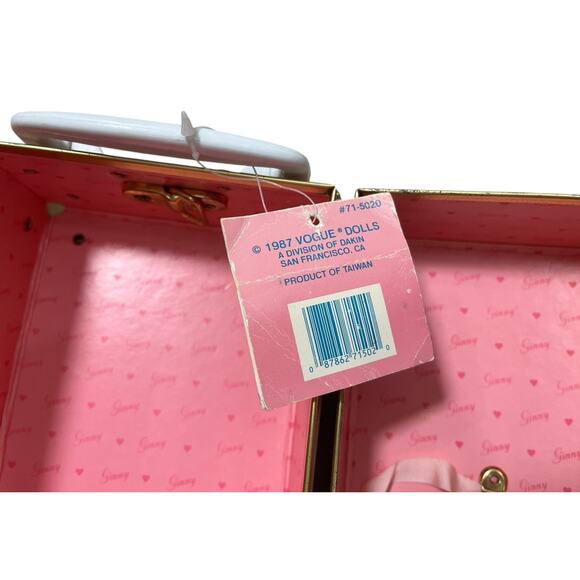 Vintage 1987 Pink Ginny Doll Clothes Case Trunk Closet Suitcase Vogue Dolls - Picture 8 of 9